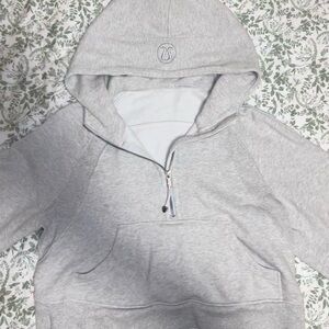 lululemon athletica Light Gray Scuba Half-Zip Hoodie